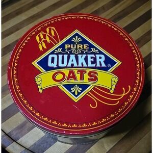 Vintage Oats Collectors Tin 1983 Limited Edition W/Recipe Patriotic Decor